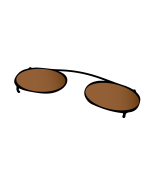 Custom black Clip-on Sunglasses<br>Brown polarized lenses